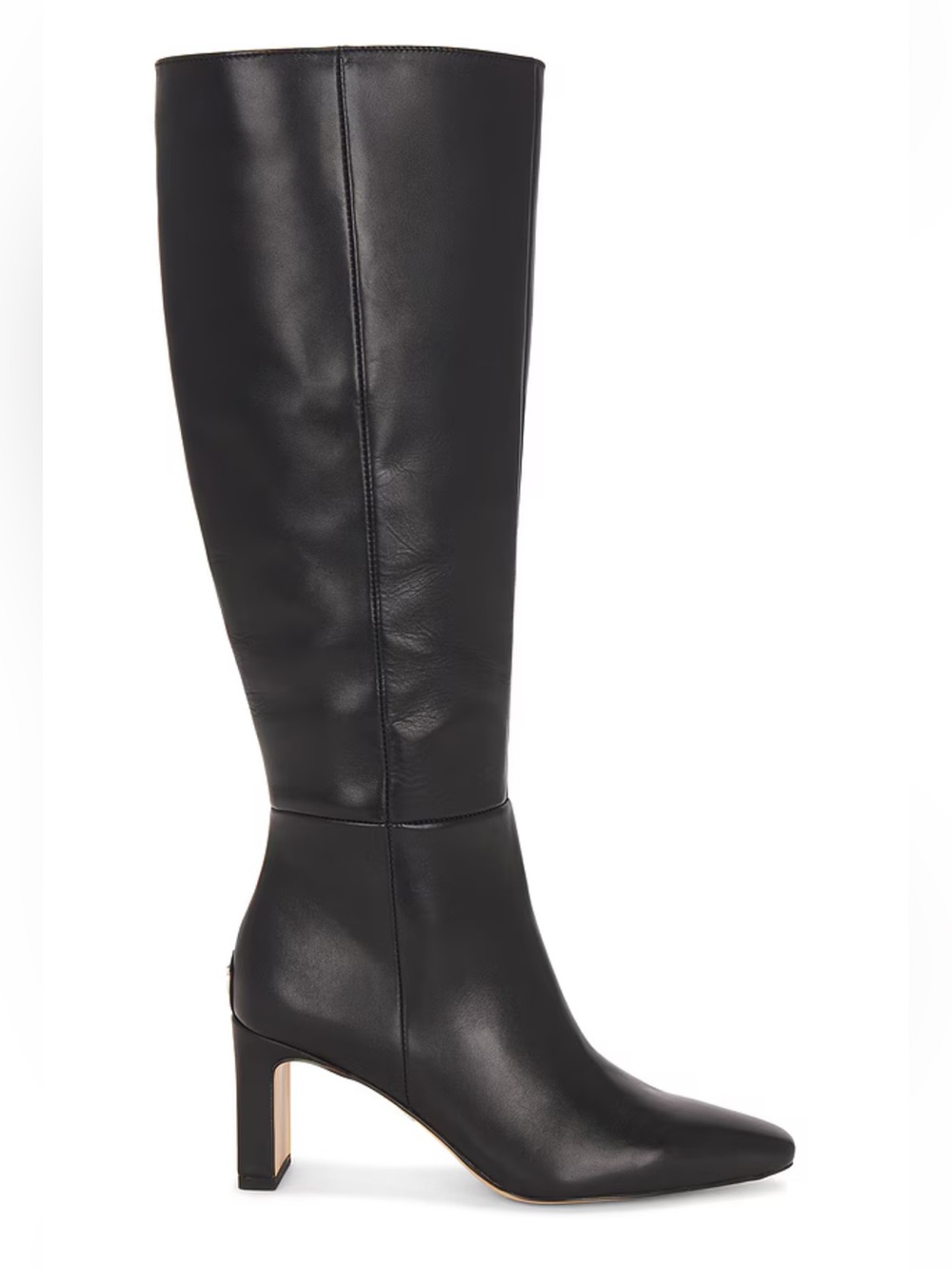 Sam Edelman Wide Calf Sylvia Boots Black Leather knee high heels Revolve 6.5